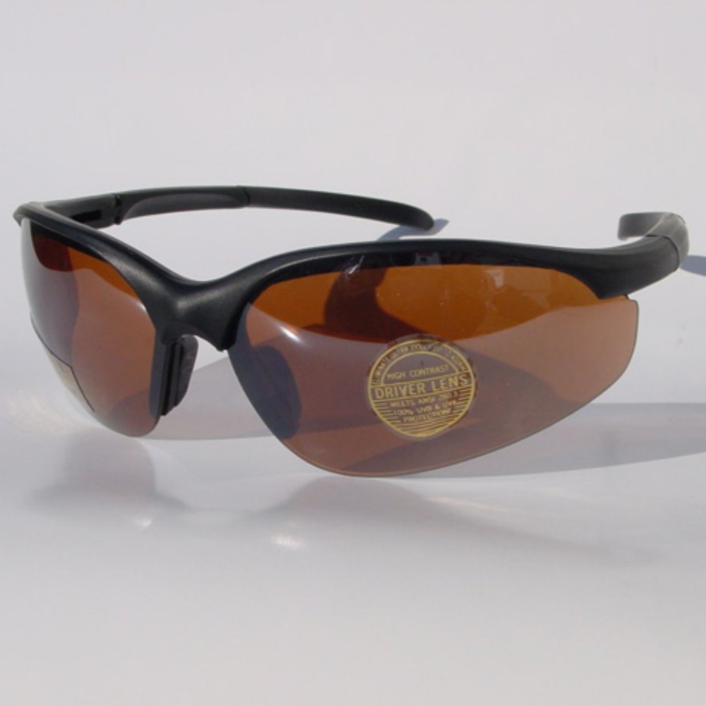NWT Weasel style semi-rimless wrap around Sports Coppermax lens tech Sunglasses